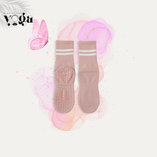Chaussettes de Yoga Hautes Antidérapantes 🧦
