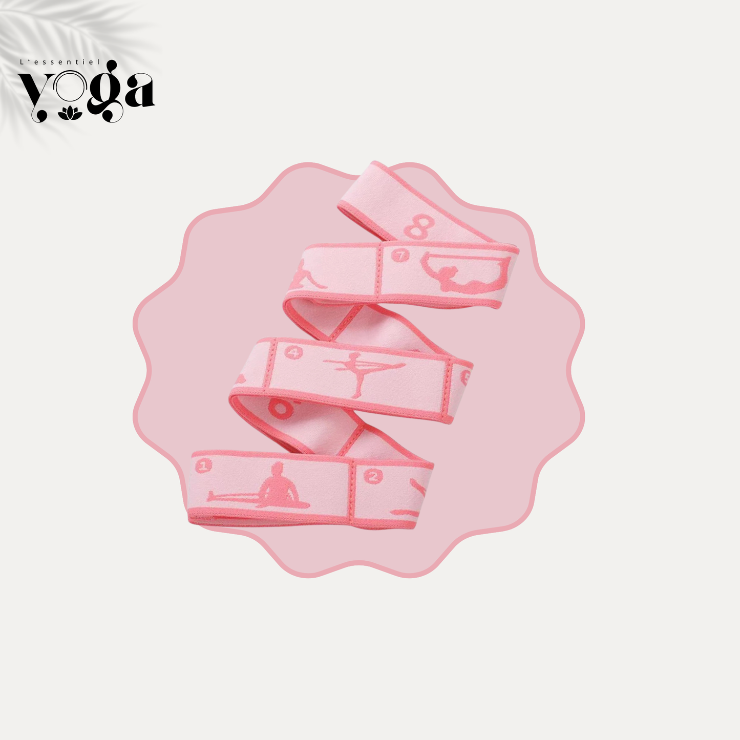 bande de résistance pour yoga rose