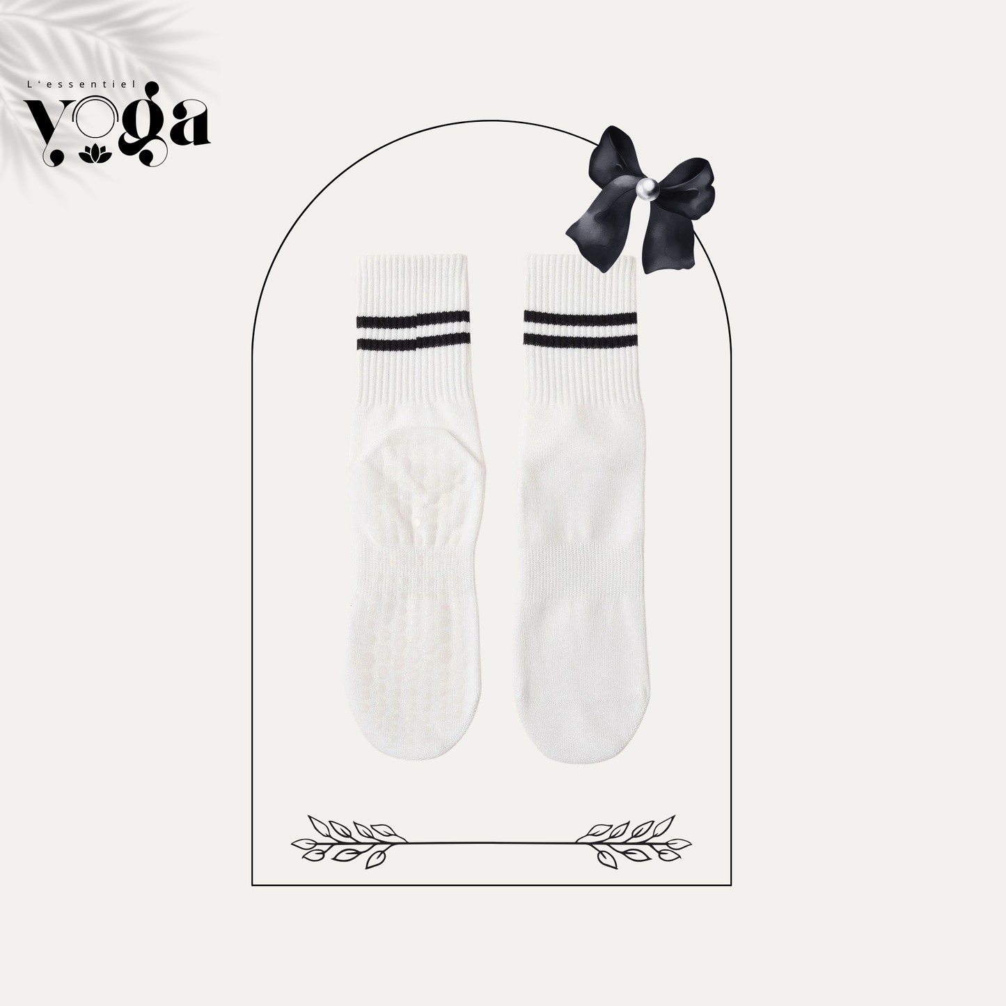 Chaussettes de Yoga Hautes Antidérapantes 🧦
