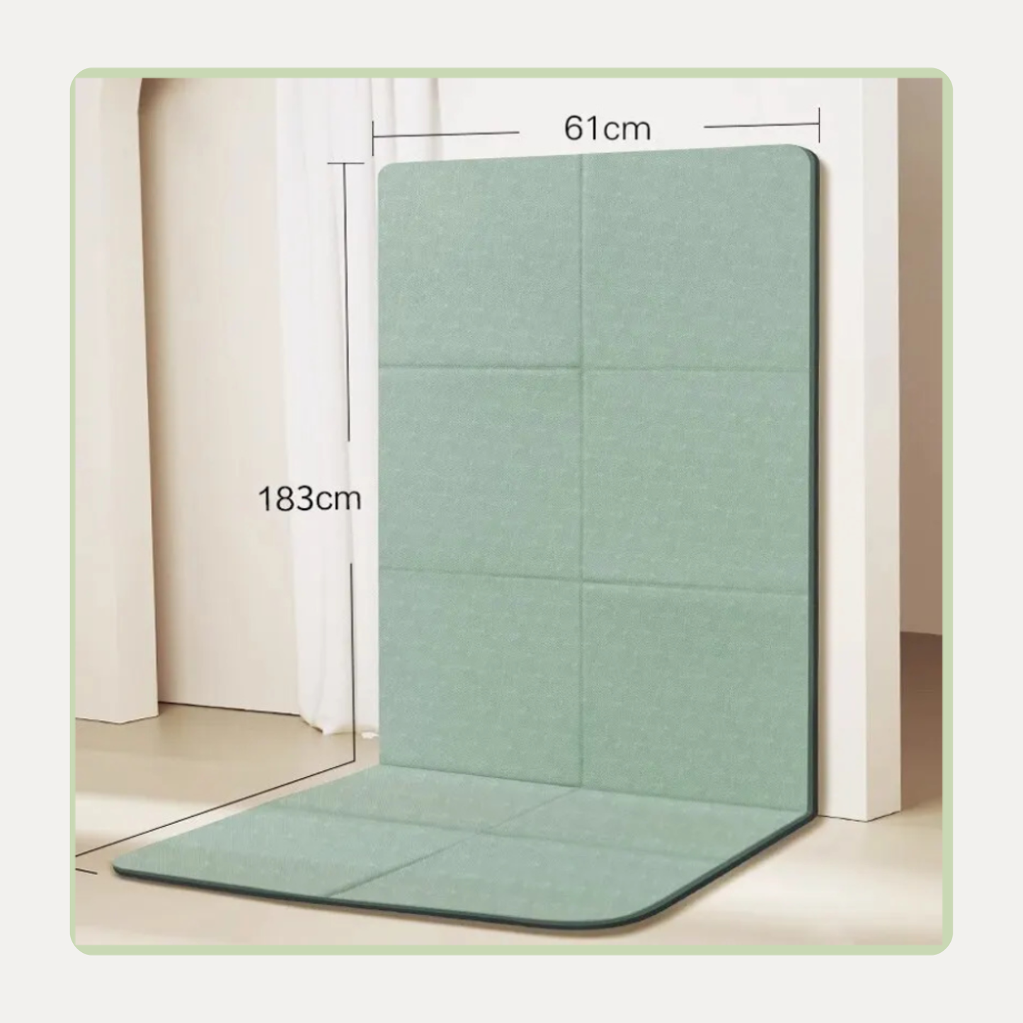 Tapis de yoga de voyage pliable et léger couleur vert