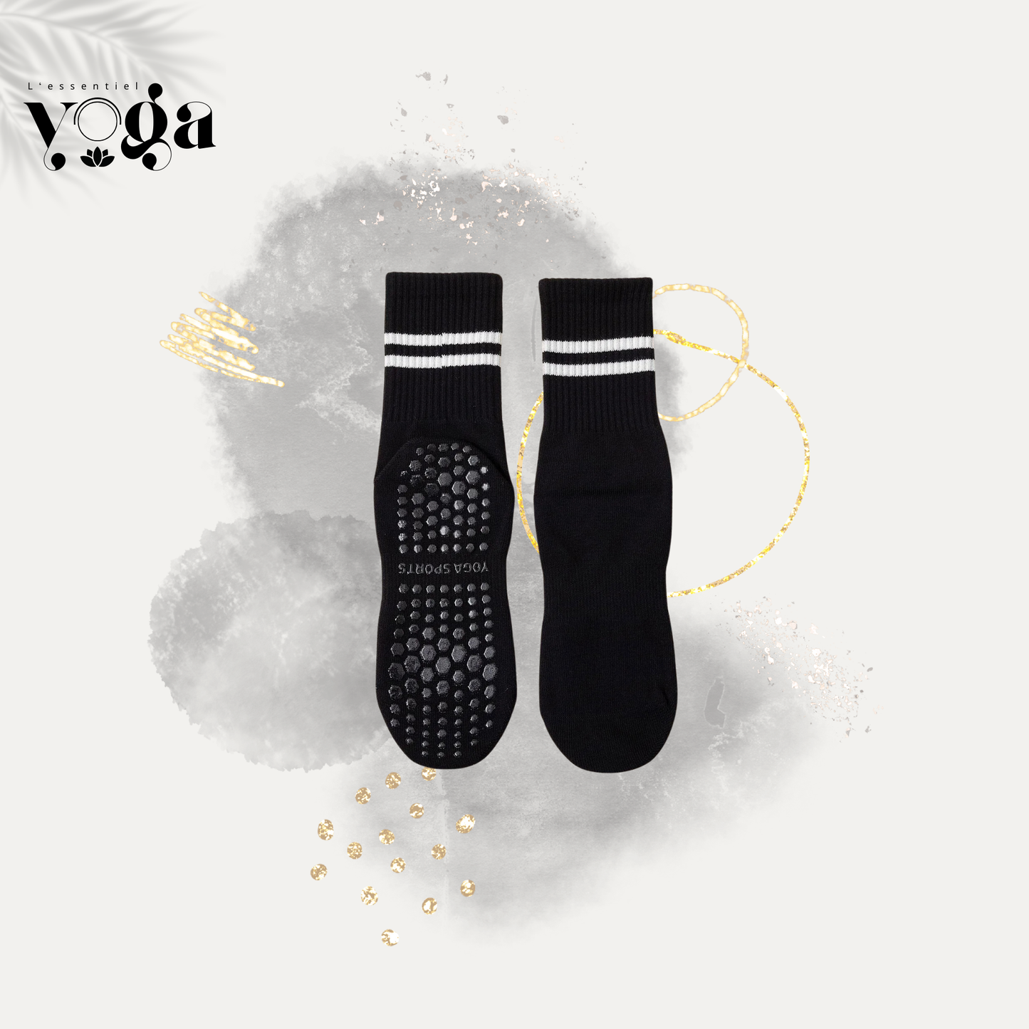 Chaussettes de Yoga Hautes Antidérapantes 🧦