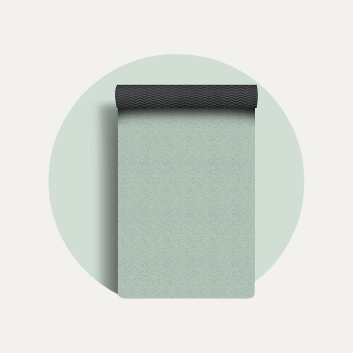 Tapis de yoga antidérapant 6 mm en TPE couleur vert