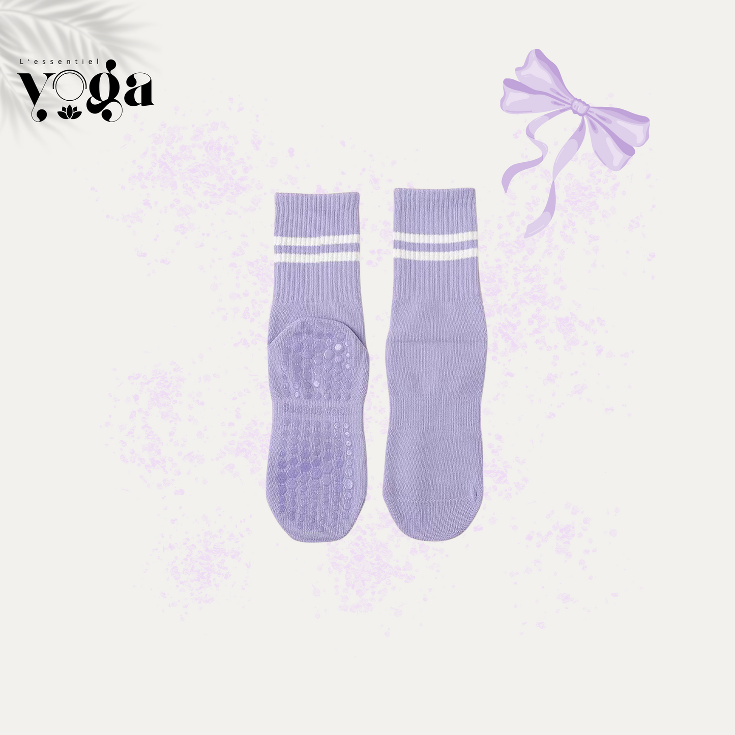 Chaussettes de Yoga Hautes Antidérapantes 🧦