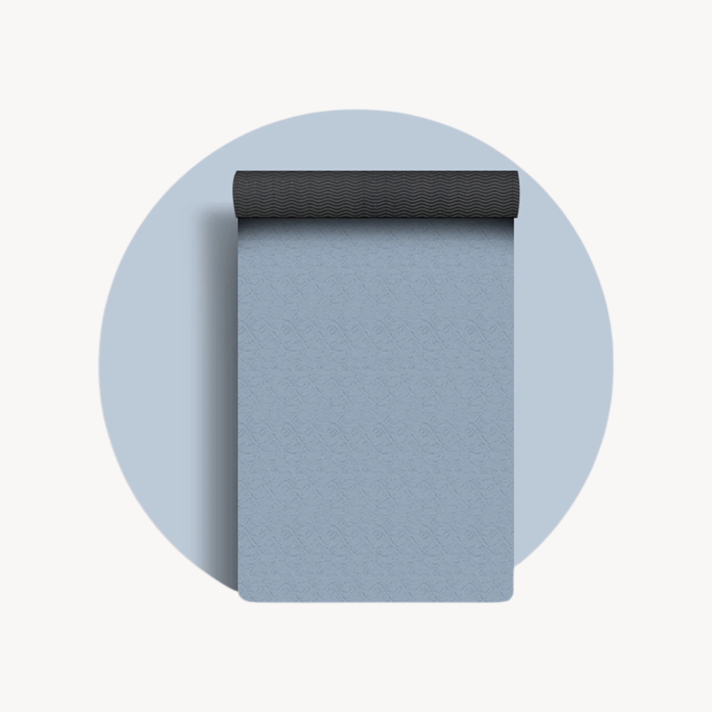 Tapis de yoga antidérapant 6 mm en TPE couleur bleu