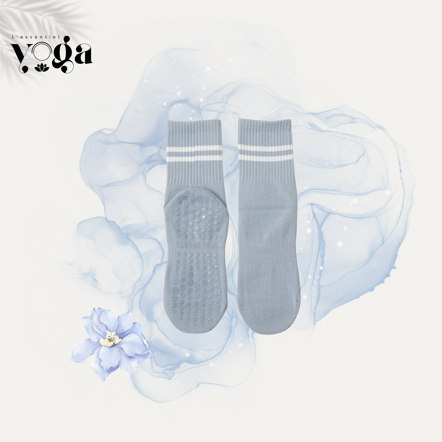 Chaussettes de Yoga Hautes Antidérapantes 🧦