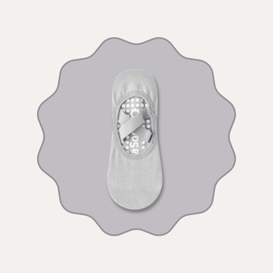Chaussettes de yoga antidérapantes Gris