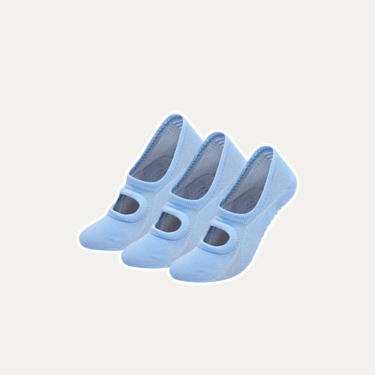Lot de 3 Paires de Chaussettes de Yoga Antidérapantes