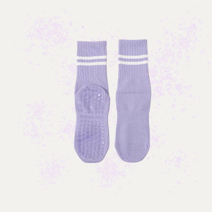 Chaussettes de Yoga Hautes Antidérapantes 🧦