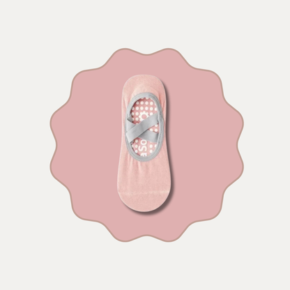 Chaussettes de yoga antidérapantes Rose