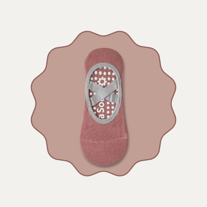 Chaussettes de yoga antidérapantes Rouge