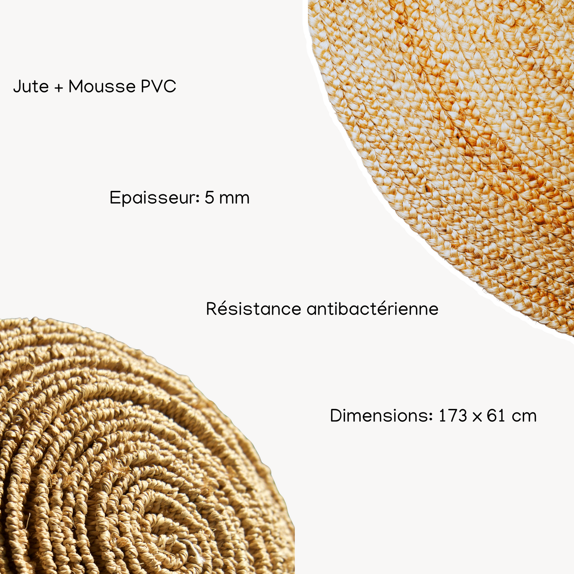 Tapis en Jute Naturelle