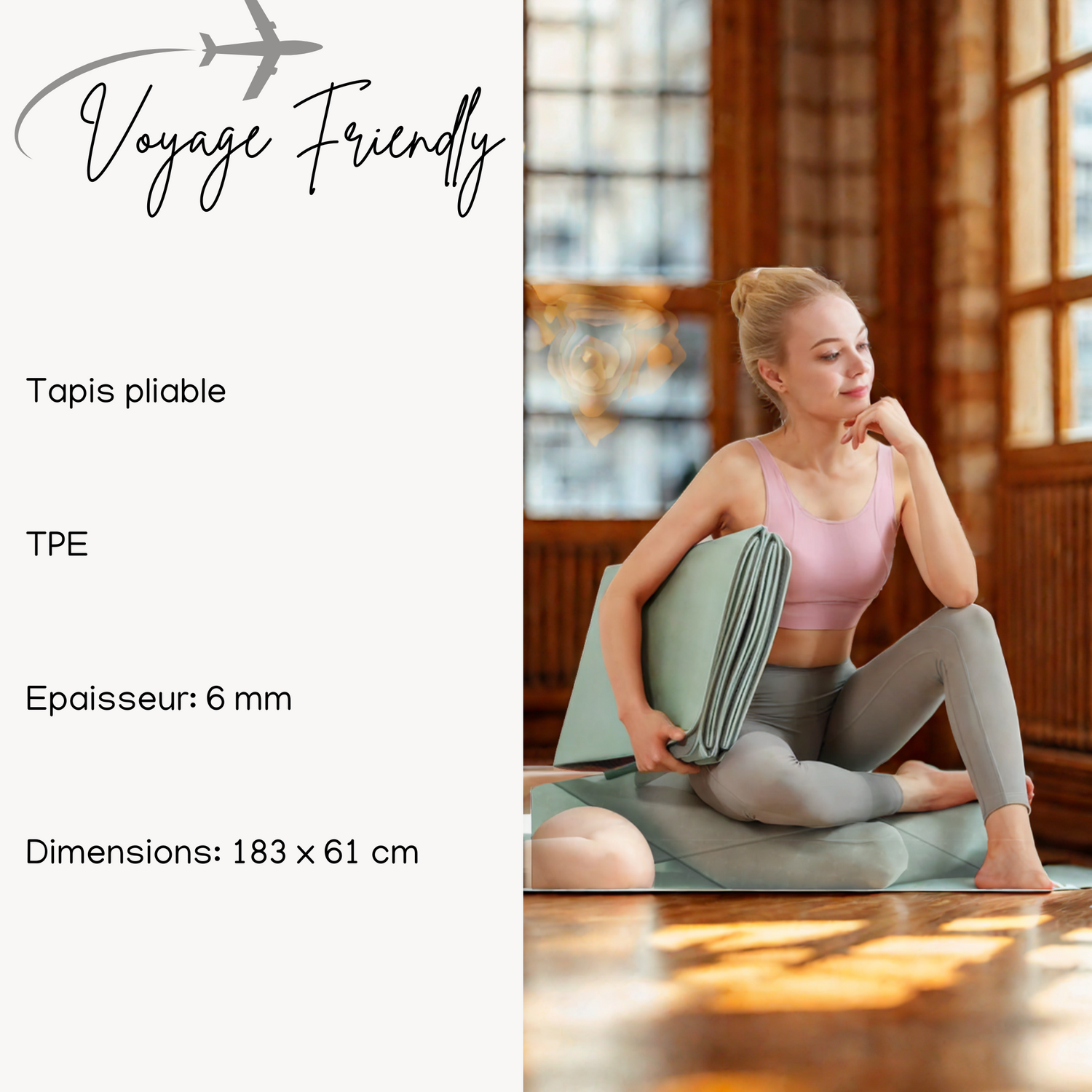 Tapis de yoga Essentiel Yoga pour déplacements