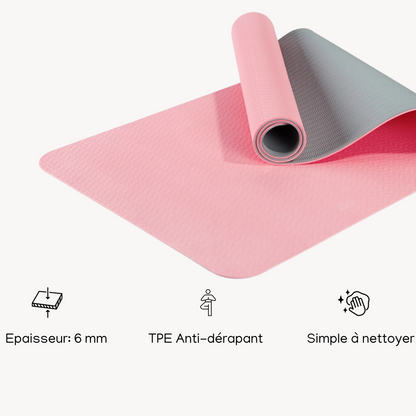 Tapis de Yoga Anti-Dérapant 6 mm