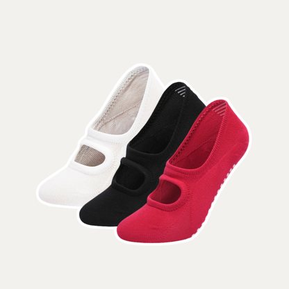 Lot de 3 Paires de Chaussettes de Yoga Antidérapantes