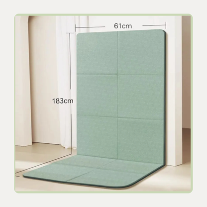 Tapis de yoga de voyage pliable et léger couleur vert