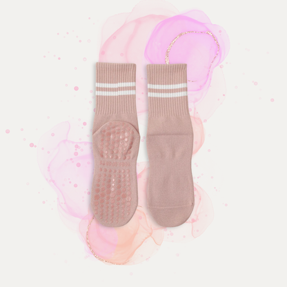 Chaussettes de Yoga Hautes Antidérapantes 🧦