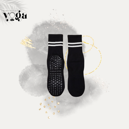 Chaussettes de Yoga Hautes Antidérapantes 🧦