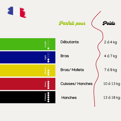 Set de 5 Bandes de Résistance vert