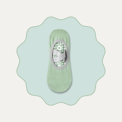 Chaussettes de yoga antidérapantes vert pastel​