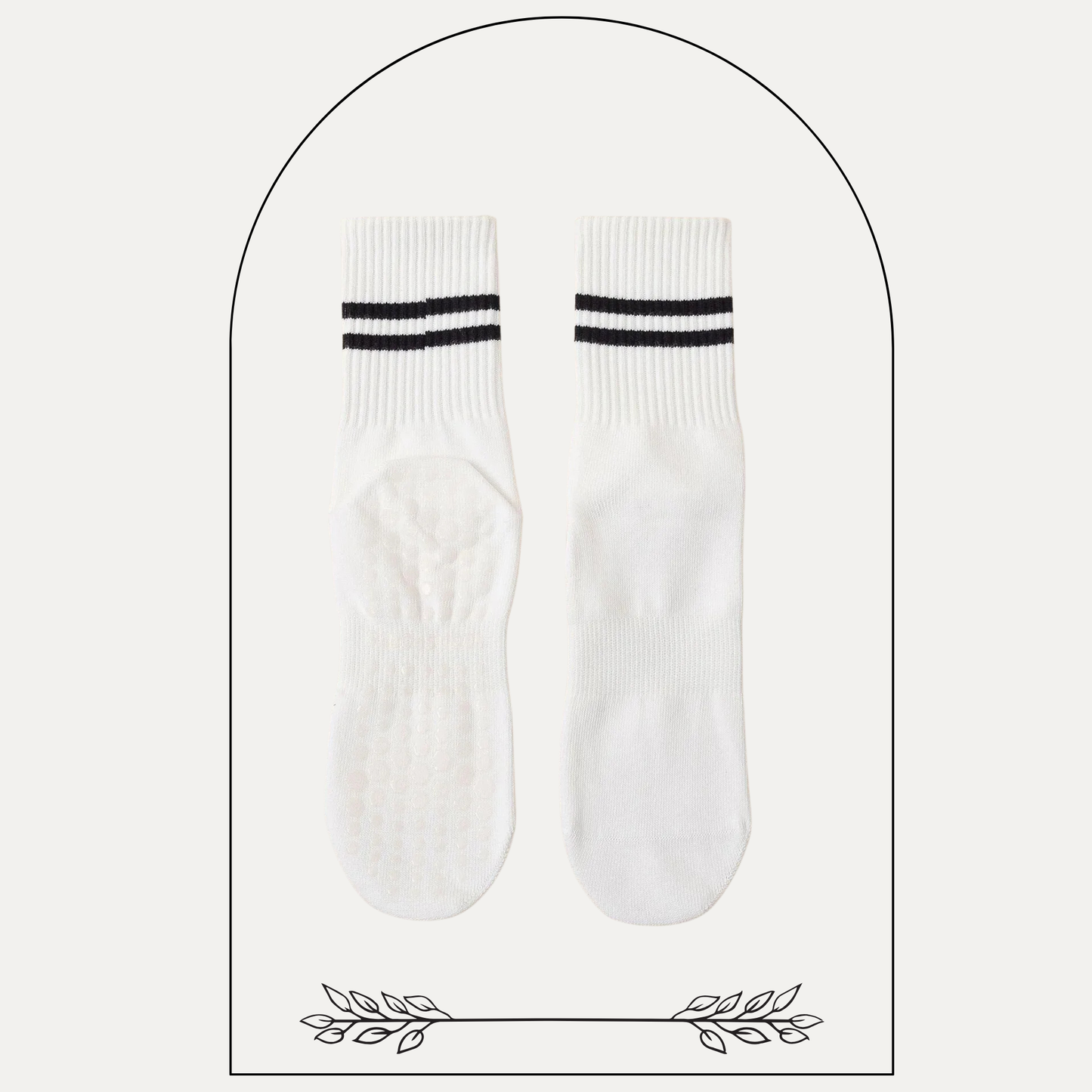 Chaussettes de Yoga Hautes Antidérapantes 🧦