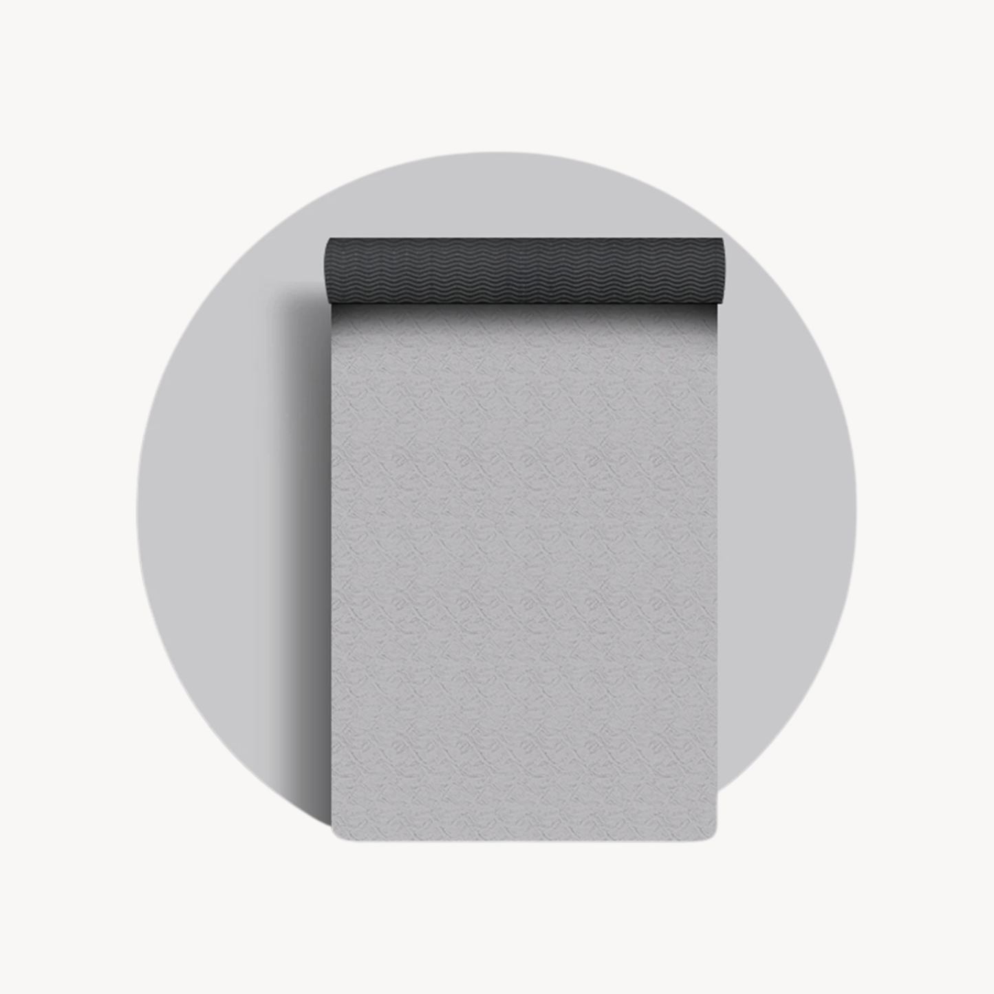 Tapis de yoga antidérapant 6 mm en TPE couleur gris