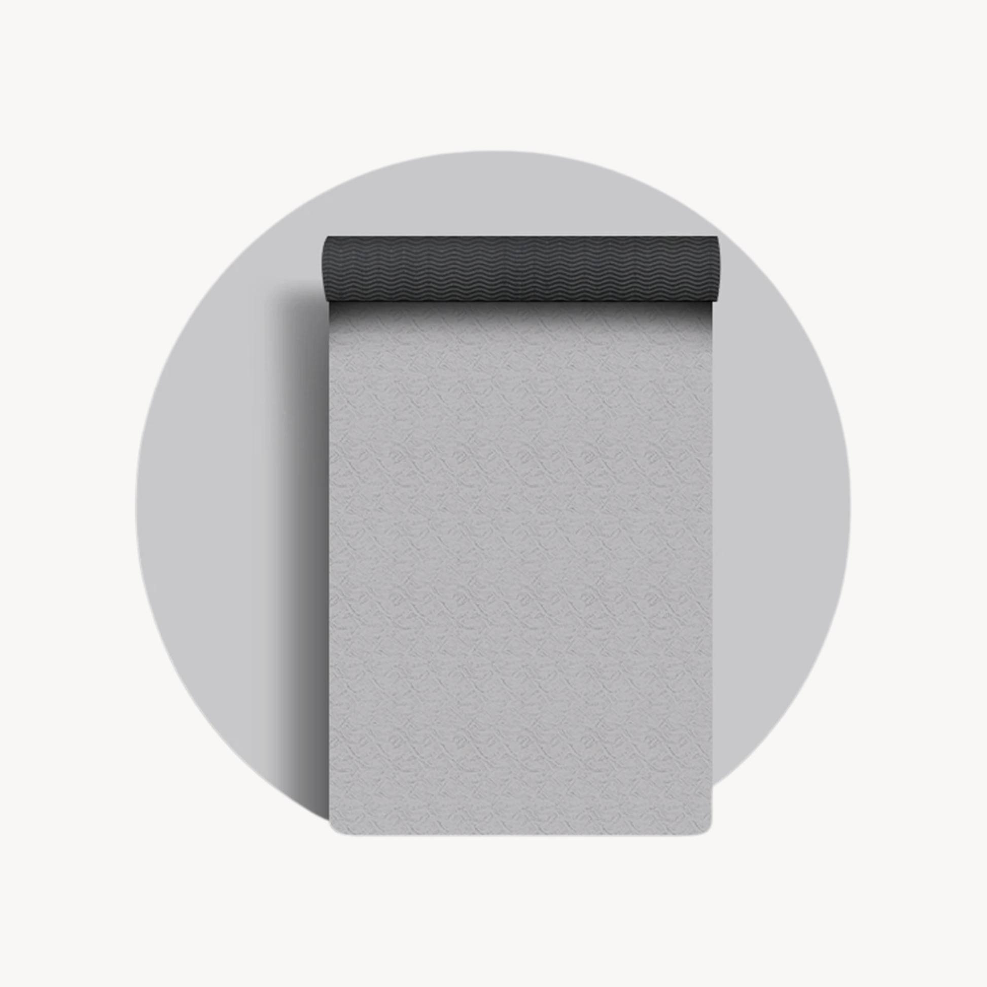 Tapis de yoga antidérapant 6 mm en TPE couleur gris