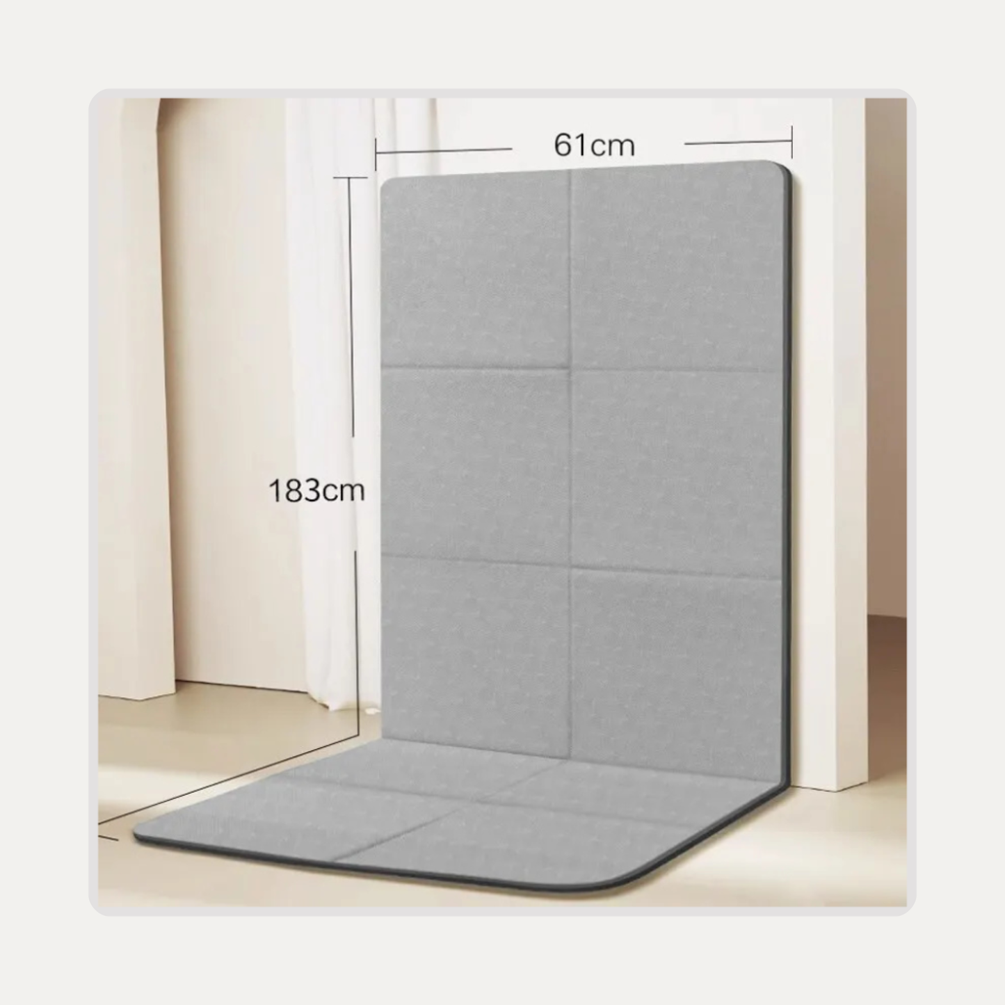 Tapis de yoga de voyage pliable et léger couleur grise