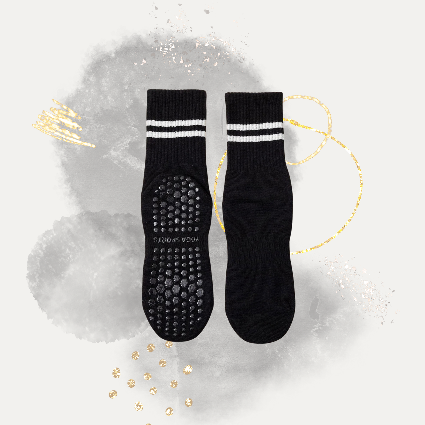 Chaussettes de Yoga Hautes Antidérapantes 🧦