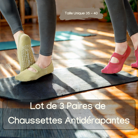 Chaussettes de yoga en coton respirant avec bande de maintien​