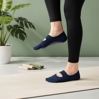 Lot de 3 Paires de Chaussettes de Yoga Antidérapantes